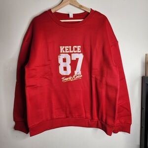 Travis Kelce #87 Kansas City Chiefs Super Bowl champ crew neck. NWT